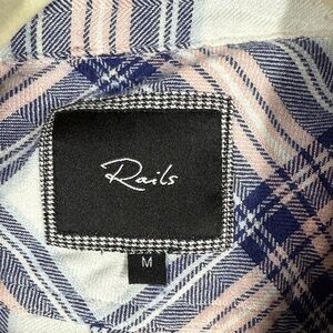 Rails Blue and Pink Checkered Top